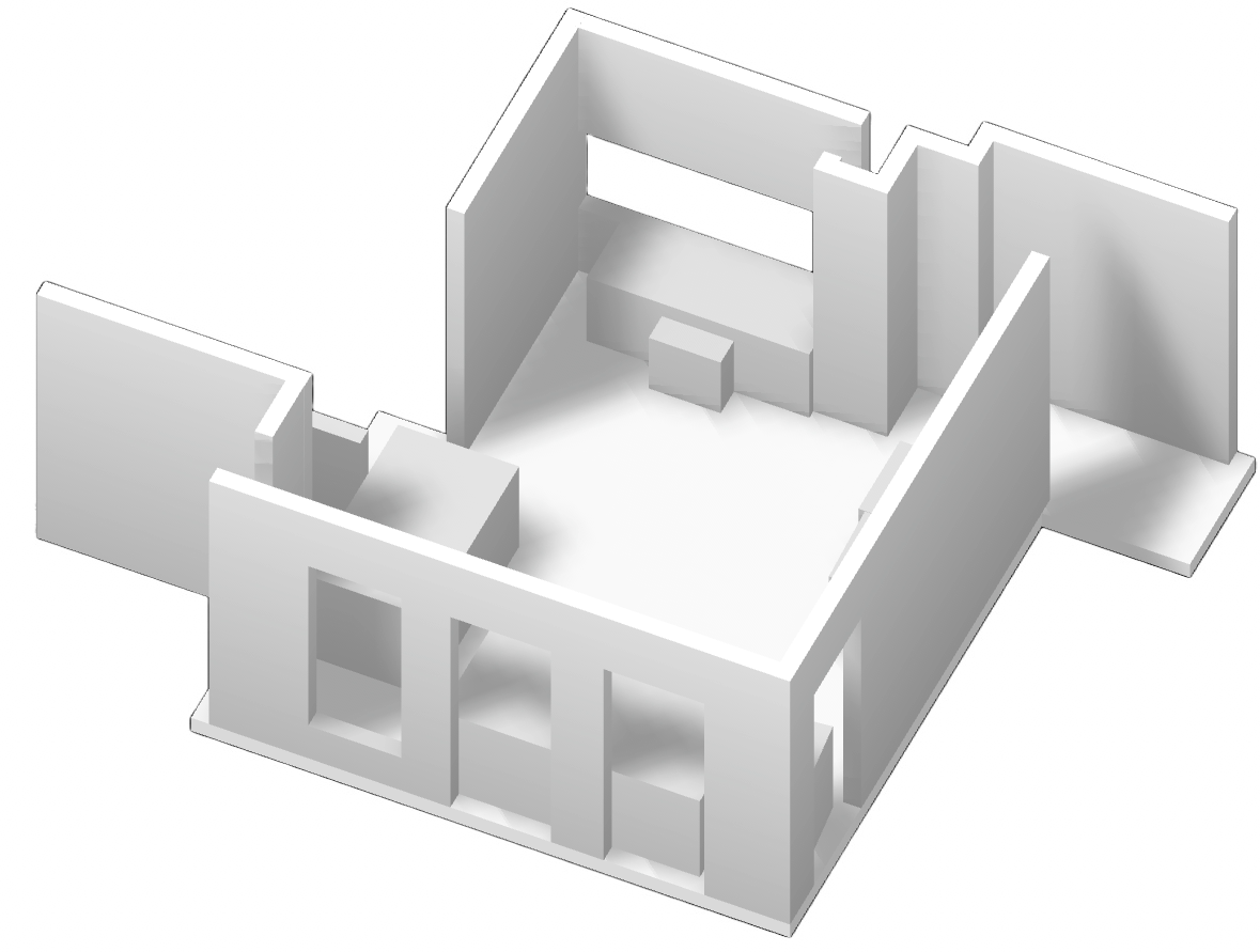 A 3D floor plan generated by Room Capture.